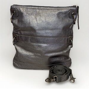 The Sak Metallic Silver Crossbody Bag #5708